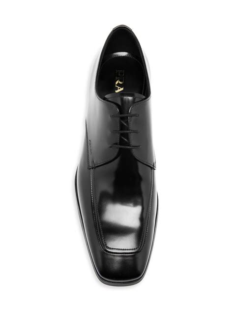 prada men's dress shoes black.